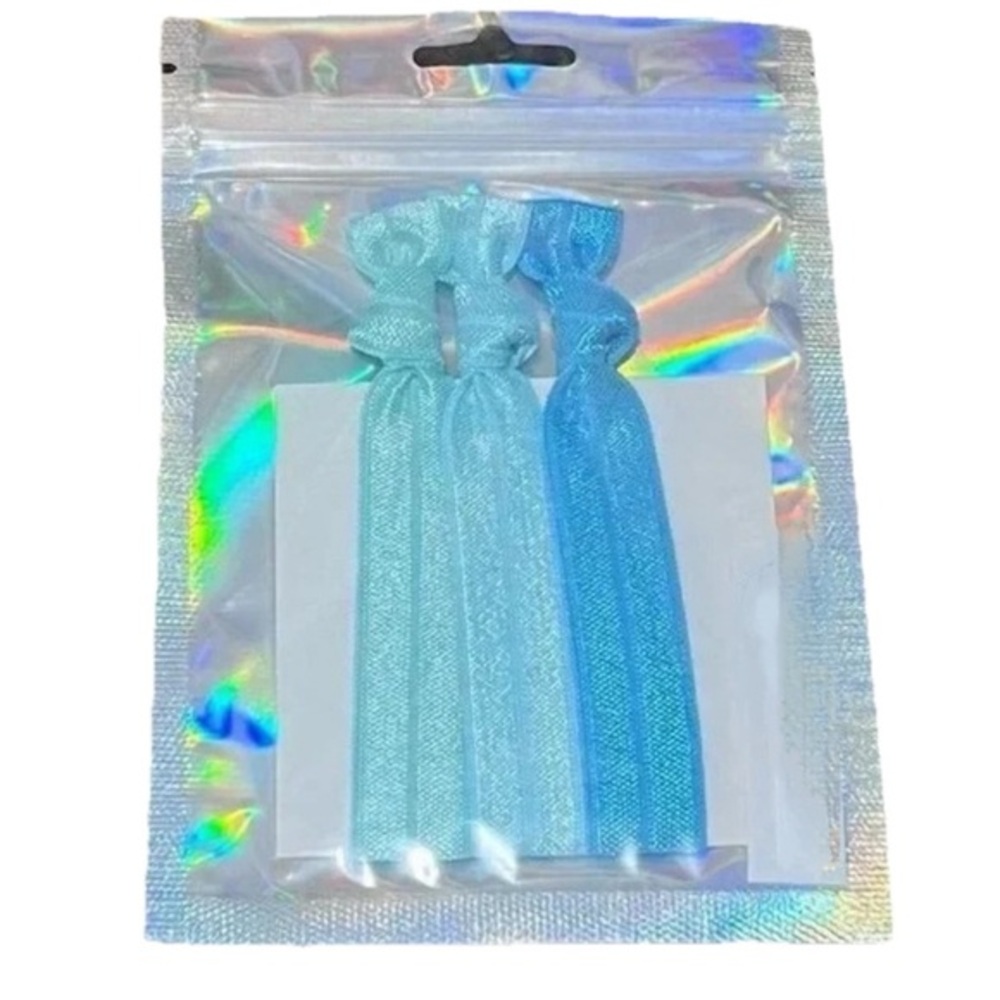 Set of 3 Neutral Fold-Over Knotted Elastic Hair Ties No-Crease Soft & Stylish